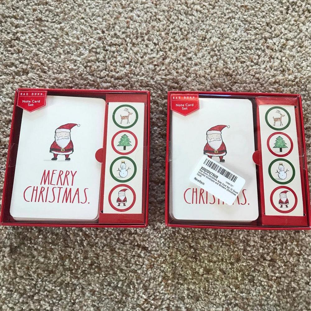 Rae Dunn Christmas Cards - Santa